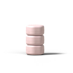 Cadence travel containers basic skincare set petal cap close-up showing magnetic lid for secure travel.