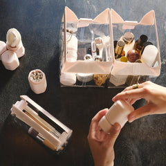 Cadence Travel Containers magnetic lids show versatile stacking for space-efficient organization.