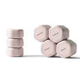 Cadence Travel Containers Petal angle view shows modular bottles for organized travel
