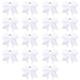 Caenagrion 18pcs cheer bows 8in add bold color to ponytails for performances.