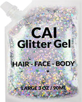 CAI BEAUTY NYC face glitter moon stars for bold festival makeup and glow