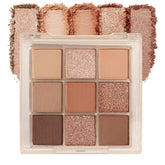 CAKAILA 9 colors eyeshadow palette front view shows versatile looks