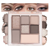 CAKAILA Nude Brown 7Colors palette with mirror enables quick, versatile looks