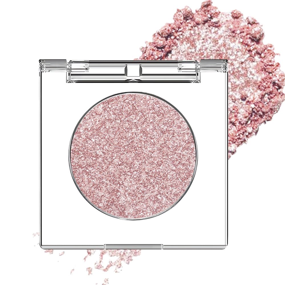 CAKAILA pink rose gold monochrome palette closeup shows rich pigment for versatile looks.