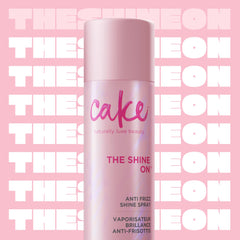 Cake Beauty The Shine On mist-application demonstrates even coverage for frizz control