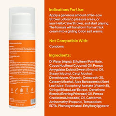 Cake So-Low lotion texture closeup shows creamy formula ideal for moisturized skin.
