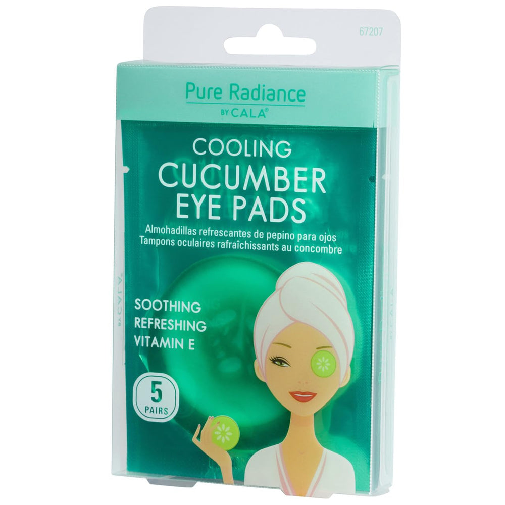 Cala Cooling Cucumber Eye Pads pack viewed, delivering refreshing relief for tired eyes.