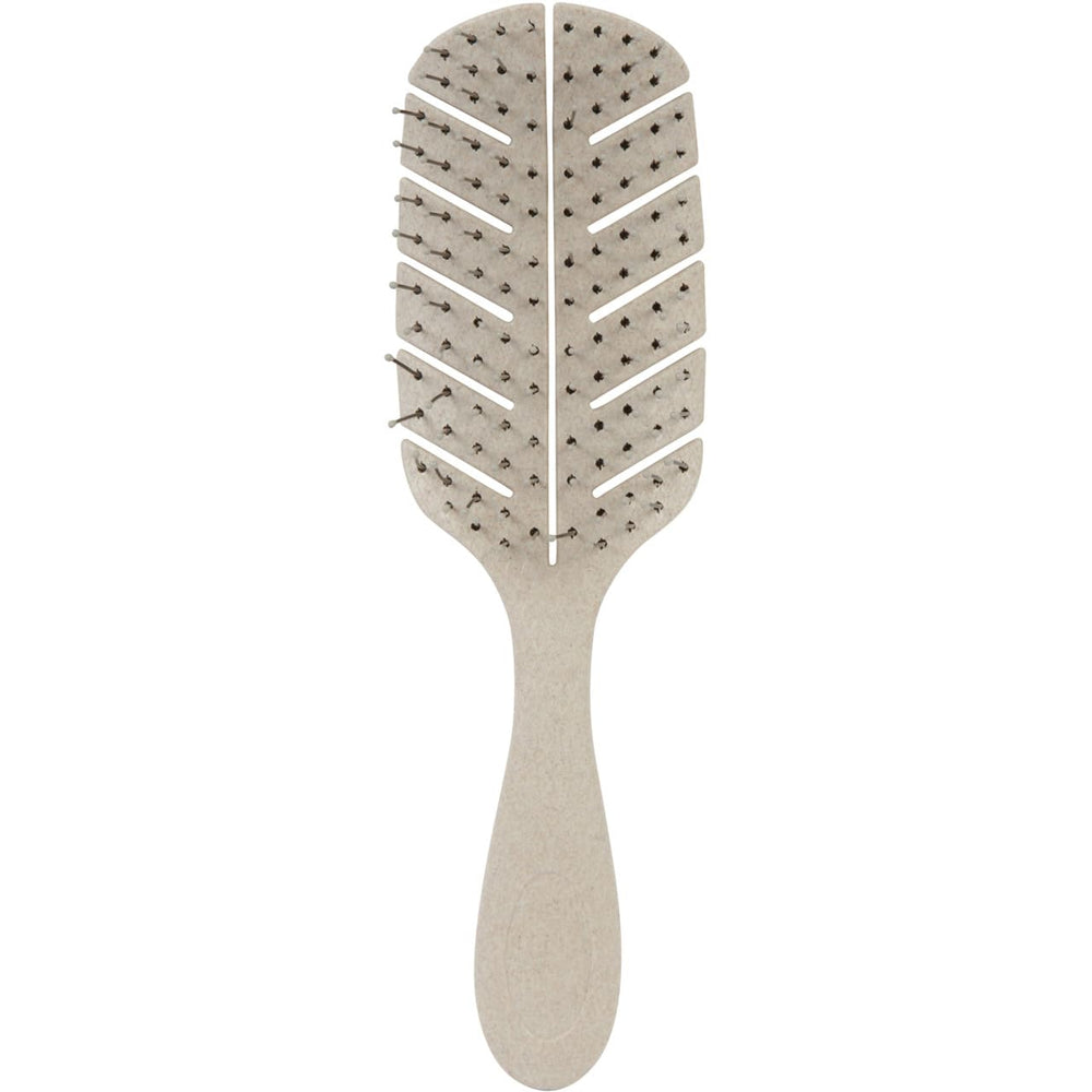 Cala Eco Detangler Brush Earth front view highlights gentle detangling and eco-friendly straw resin