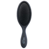 Cala Wet-n-dry black hair brush close-up showing the ergonomic oval handle for easy hold