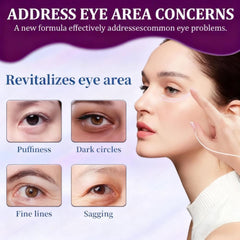 Calcium Volume Multi Balm applied to the eye area for hydration and smoothing.