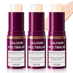 Calcium Volume Multi Balm stick during application for facial hydration and nourishment