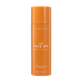 Caldera + Lab The Face SPF bottle closeup shows no white cast and lightweight sunscreen.
