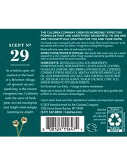 Caldrea Juniper Laurel Mint label close-up highlights refreshing scent for uplifting handwashing.