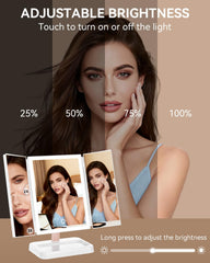 CALEPOP vanity mirror 3x magnification highlights close-up detailing for eyeliner