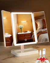 CALEPOP vanity mirror with lights bright setup for precise makeup application