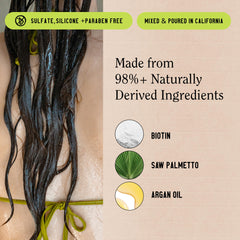 California Naturals Re:GRO Conditioner application shows smooth detangling and manageability