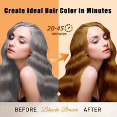 Callmynm hair dye shampoo blonde brown foamy lather shows cleansing and color release