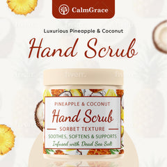 CalmGrace sorbet-texture application close-up emphasizes luxurious exfoliation.