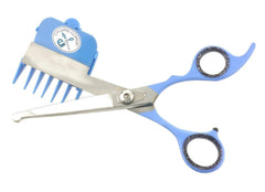 Calming Clipper 9-combs and accessories arranged for easy, child-friendly cuts.