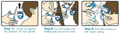 Calming Clipper soft finger inserts; snug fit to reduce direct contact discomfort.