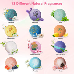 CalmNFiz mint bath bomb for cooling spa-like refreshment.
