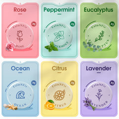 CalmNFiz six-scent collection shows vibrant tablets for a refreshing shower experience.