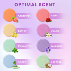 CalmNFiz coconut scent close-up suggests tropical ambiance and calm shower moment