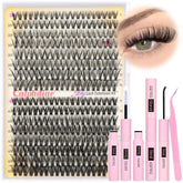 Calphdiar eyelash extension kit with 320pcs lashes for versatile DIY lash styles at home.