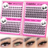 Calphdiar four-styles-lashes-clusters show versatile options for daily wear and bold looks.