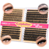 Calphdiar lash clusters pack shows four styles for salon-like customization.