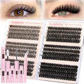 Calphdiar lash clusters kit hero: wispy 30D-100D lashes for versatile looks.