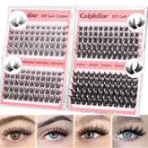 Calphdiar wispy lash clusters 230pcs pack front showing full natural-volume look.