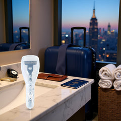 Calsgkspray travel case manual razor keeps blades safe and dry on trips.