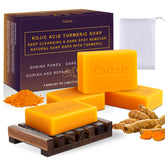 Calzzle Kojic Acid Soap closeup highlights brightening and even-toned skin potential.