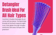 CamDen Premium Detangler Brush used on dry hair defining curls with minimal breakage.