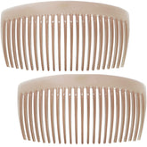Camila Paris CP2912 large curved nude side comb closeup, secure hold for all hair types