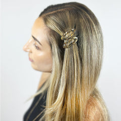 Camila Paris CP3367 onyx barrette close-up texture showcases durable finish.