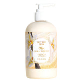 Camille Beckman French Vanilla Silky Body Cream bottle demonstrates quick-absorbing hydration for everyday softness.