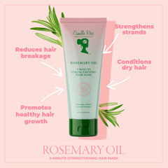 Camille Rose Rosemary Oil bottle closeup highlights premium formula