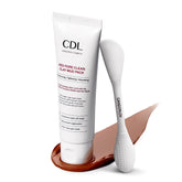CANDORLOV Red Mud Mask cream texture application showing gentle cleansing and impurity removal.
