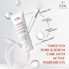 CANDORLOV Red Mud Mask dragon blood and kaolin soothe skin close-up.