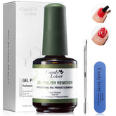 Candy Lover gel polish remover bottle shows fast actone-free gel removal for home use.