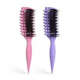 Candybrush curl-bristle layout for smooth detangling and curl definition