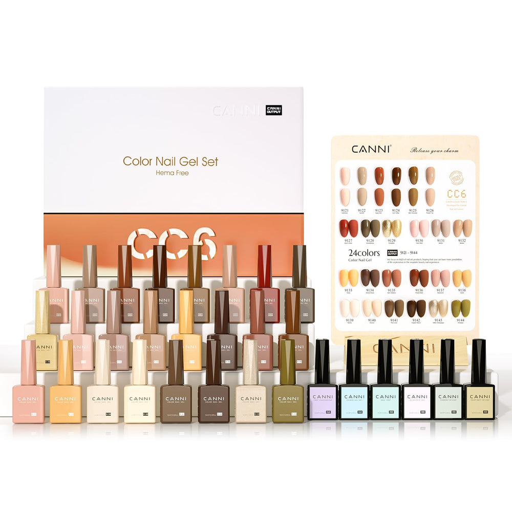 CANNI 30Pcs Hema-free bottle closeup highlights safe formula and glossy finish.