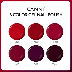 CANNI six-color swatches display rich pigments for quick color selection before application.