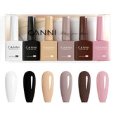 CANNI white gel polish bottle close-up for fall nails