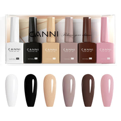 CANNI white gel polish bottle close-up for fall nails