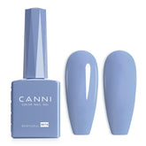 canni blue gel nail polish bottle view showing pastel shade