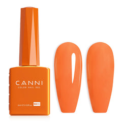 CANNI bright orange gel bottle shows true color for precise shade preview.