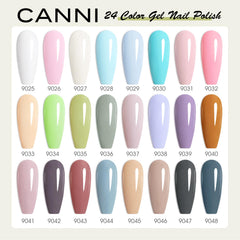 CANNI CC2 gel color swatches reveal true shades for manicure planning.